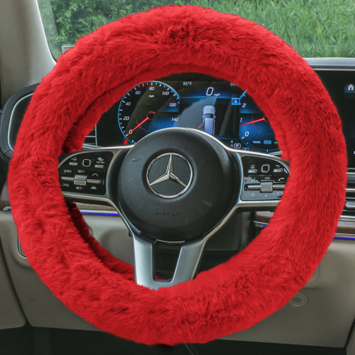FH Group Doe16 Faux Fur Steering Wheel Cover & Reviews Wayfair